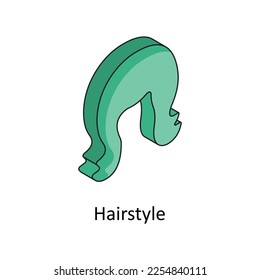 Hairstyle Vector Isometric Filled Outline icon for your digital or print projects.