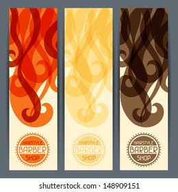 Hairstyle vertical banners.