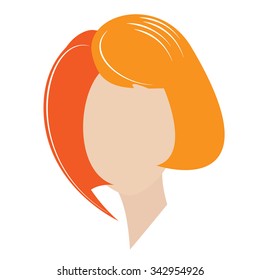 Hairstyles. Flat.