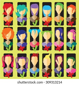 Hairstyles and haircuts for high and low women. The elongated shape of the face, round face.