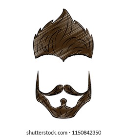 Hairtsyle and beard scribble