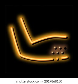 hairy armpits neon light sign vector. Glowing bright icon hairy armpits sign. transparent symbol illustration