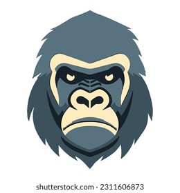 Hairy baboon mascot symbol of strength in nature isolated