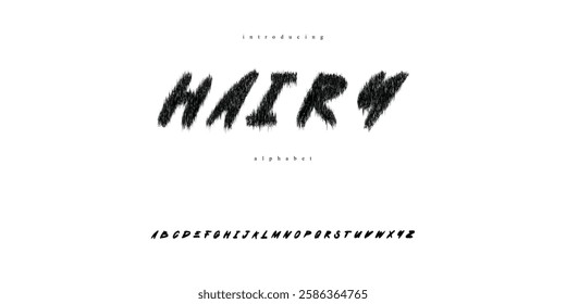 Hairy Furry Textured Font – Unique Spooky Display Typeface