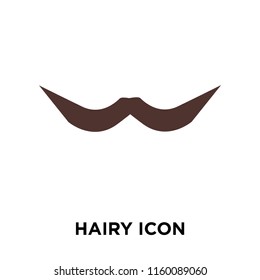 Hairy icon vector isolated on white background, Hairy transparent sign