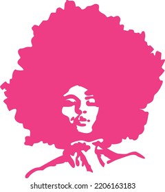 Hairy Lady Clipart - Vector Illustration