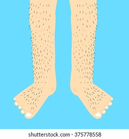 Hairy legs.Vector Illustration.