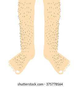 Hairy legs.Vector Illustration.