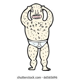 hairy man cartoon