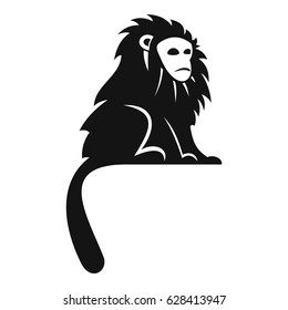Hairy monkey icon. Simple illustration of hairy monkey vector icon for web