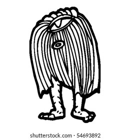 hairy monster cartoon