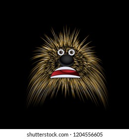 hairy monster cartoon cute character