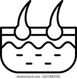 Design de ícone de linha de vetor piloso