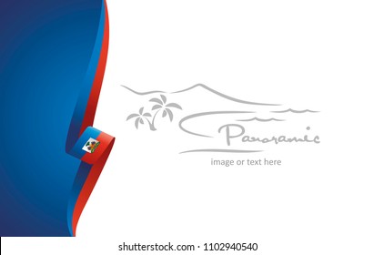 Haiti abstract flag brochure cover poster background vector