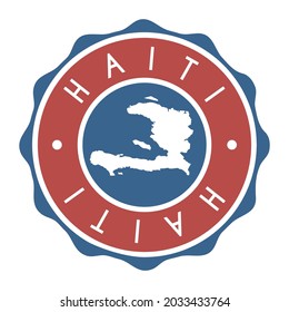 Haiti Badge Map Vector Seal Vector Sign. National Symbol Country Stamp Design Icon Label. 