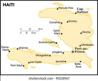 Haiti Country Map