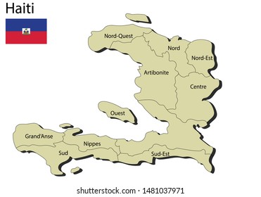 Haiti Country Map Vector Illustration Stock Vector (Royalty Free ...