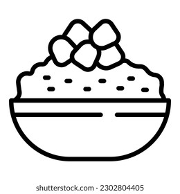 Haiti couscous icon outline vector. Caribbean food. Dish peri