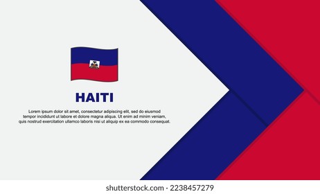 Haiti Flag Abstract Background Design Template. Haiti Independence Day Banner Cartoon Vector Illustration. Haiti Template