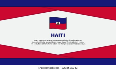 Haitianische Flagge Abstrakte Hintergrunddesign-Vorlage. Haiti Independence Day Banner Cartoon Vektorgrafik. Haiti-Vektorgrafik