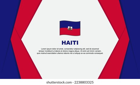 Haiti Flag Abstract Background Design Template. Haiti Independence Day Banner Cartoon Vector Illustration. Haiti Design
