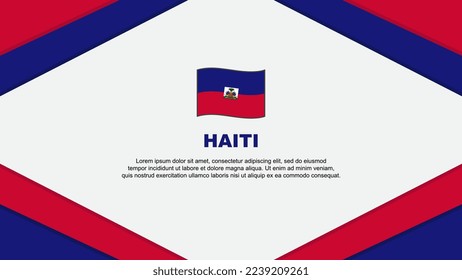 Haiti Flag Abstract Background Design Template. Haiti Independence Day Banner Cartoon Vector Illustration. Haiti Illustration