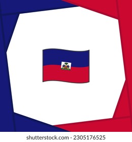 Haiti Flag Abstract Background Design Template. Haiti Independence Day Banner Social Media Post. Haiti Independence Day