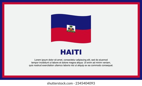 Haiti Flag Abstract Background Design Template. Haiti Independence Day Banner Social Media Vector Illustration. Haiti Banner