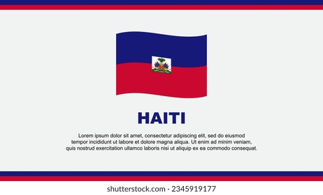 Haitianische Flagge Abstrakte Hintergrunddesign-Vorlage. Haiti Independence Day Banner Social Media Vektorgrafik. Haiti Design