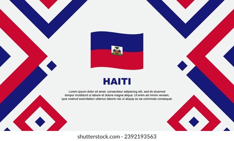 Haiti Flag Abstract Background Design Template. Haiti Independence Day Banner Wallpaper Vector Illustration. Haiti Template