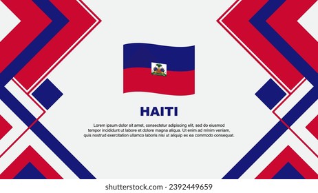 Haiti Flag Abstract Background Design Template. Haiti Independence Day Banner Wallpaper Vector Illustration. Haiti Banner