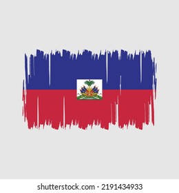 Haiti Flag Brush. National Flag