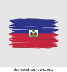 Haiti Flag Brush. National Flag