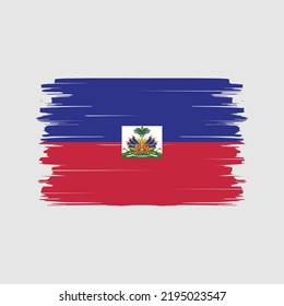 Haiti Flag Brush. National Flag