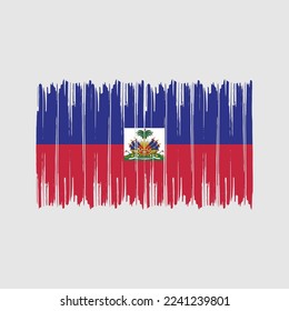 Haiti Flag Brush Vector Design