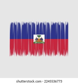 Ilustración del vector del pincel de bandera de Haití