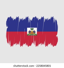 Ilustración del vector del pincel de bandera de Haití