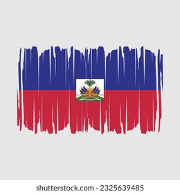 Ilustración del vector del pincel de bandera de Haití