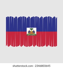 Haiti Flag Brush Vector Illustration