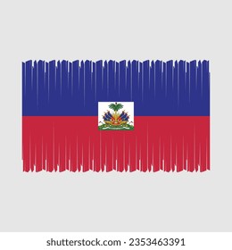 Ilustración del vector del pincel de bandera de Haití