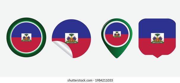 Haiti flag. flat icon symbol vector illustration