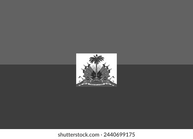Haiti Flagge - Graustufen monochrome Vektorgrafik. Flagge in Schwarz-Weiß