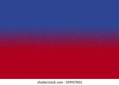 Haiti flag low poly triangular abstract background.