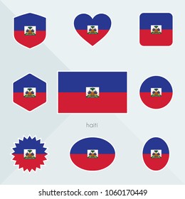 Haiti flag. National flag of Haiti. Haiti vector flag button. Haiti independence day.