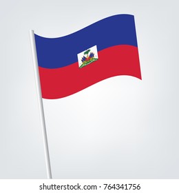Haiti flag normal and waving flag set | abstract flag vector eps 10