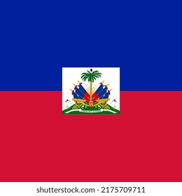 Haiti flag, official colors. Vector illustration.