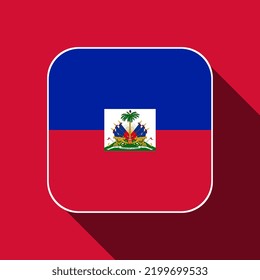 Haitifahne, offizielle Farben. Vektorgrafik.