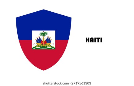 Bandera de Haití en forma de escudo (insignia)