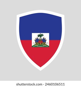 Bandera de Haití en forma de escudo