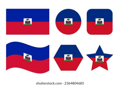 Haiti flag simple illustration for independence day or election